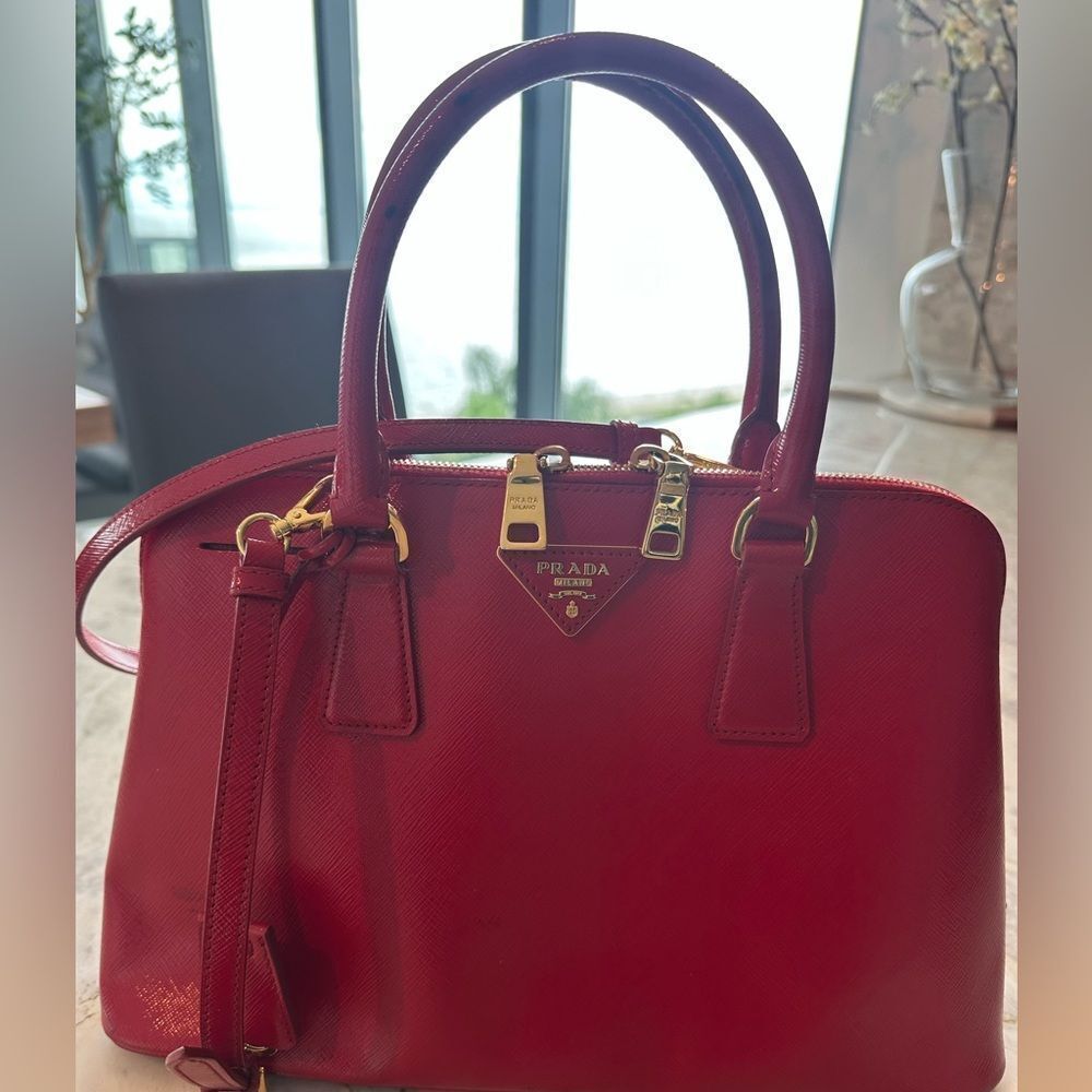 Prada Scarlet Promenade Saffiano leather handbag